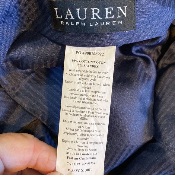 Lauren Bundle of 4 Pair Lauren Corduroy Flat Front Pants 36x30 Business Casual - Picture 11 of 12